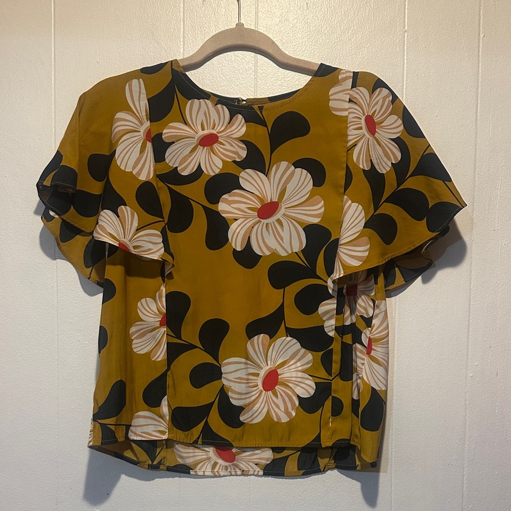 Eva Franco for‎ Anthropologie floral short sleeve size 4